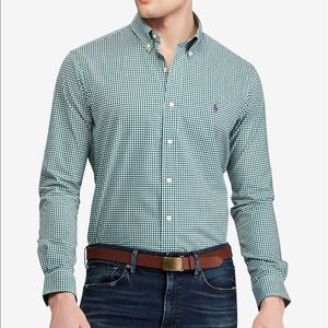 Evergreen Gingham Checked Ralph Lauren Dress Shirt